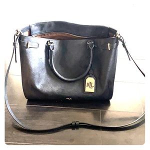 Black leather Ralph Lauren purse